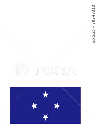 世界の国旗ミクロネシア連邦のイラスト素材