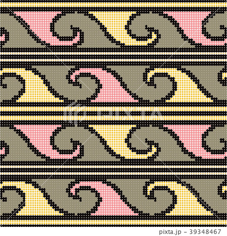 Halftone colorful seamless retro vintage pattern 39348467