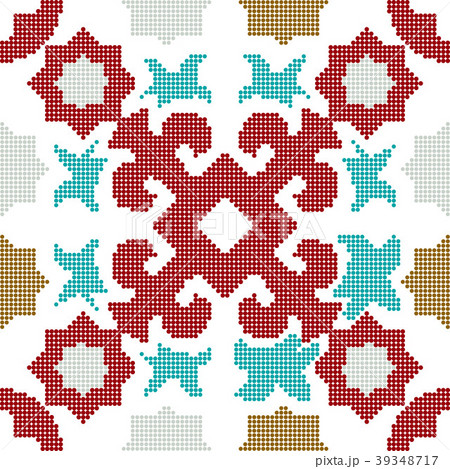 Halftone colorful seamless retro vintage pattern 39348717