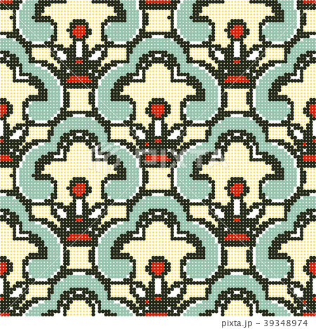 Halftone colorful seamless retro vintage pattern 39348974