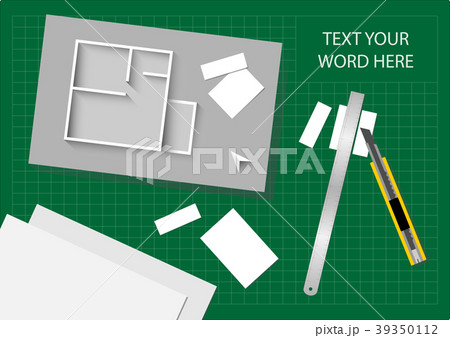 Model  are cut on green cutting mat 39350112