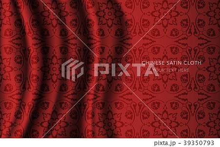 Traditional Red Chinese Silk Satin Fabric Cloth 39350793