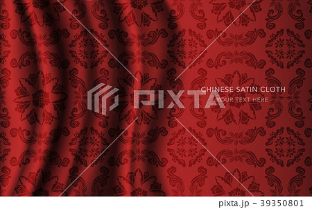 Traditional Red Chinese Silk Satin Fabric Cloth Traditional Red Chinese Silk Satin Fabric Cloth 39350801
