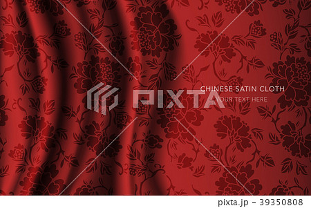Traditional Red Chinese Silk Satin Fabric Cloth Traditional Red Chinese Silk Satin Fabric Cloth 39350808