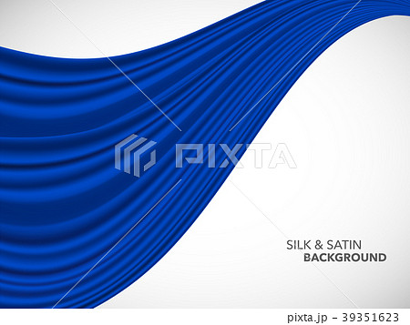 Abstract vector wave silk satin fabric template 39351623