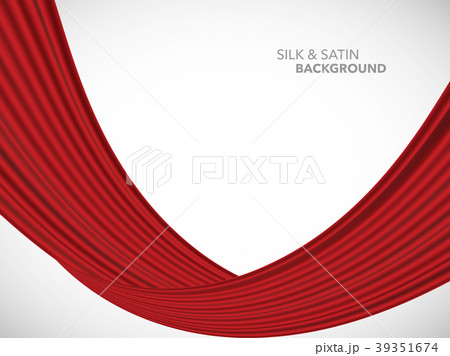 Abstract vector wave silk satin fabric template 39351674