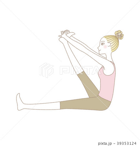 ヨガ サギのポーズをする若い女性 ヨガ サギのポーズをする若い女性 39353124