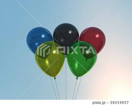 オリンピックイメージ　5つの風船 39354057
