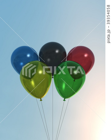 オリンピックイメージ　5つの風船 39354058