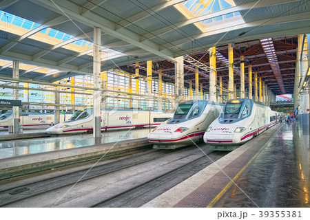 Modern hi-speed passenger train Modern hi-speed passenger train 39355381