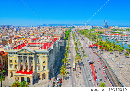 Panorama on whole Barcelona modern Panorama on whole Barcelona modern 39356010