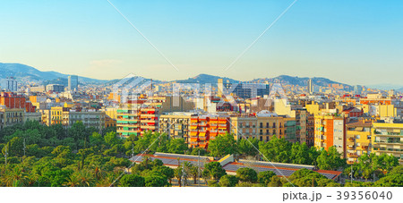Panorama on the urban center of Barcelona Panorama on the urban center of Barcelona 39356040