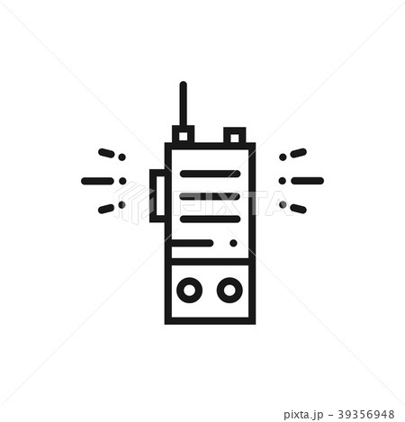Portable Radio Line Icon. Radio Set Sign and 39356948