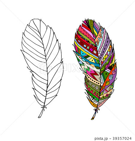 Art Feather For Your Designのイラスト素材 39357024 Pixta