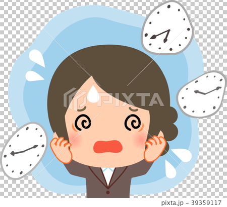 時間に追われるスーツの女性 39359117