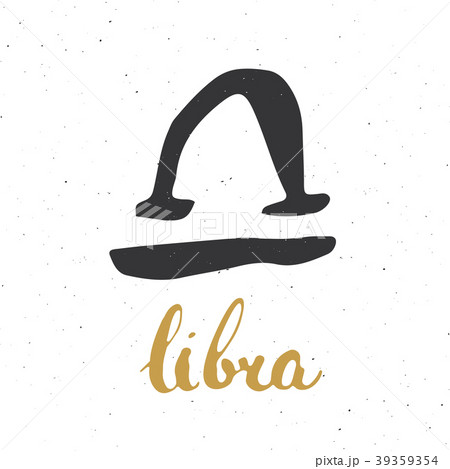 Zodiac sign Libra and lettering. astrology vector 39359354