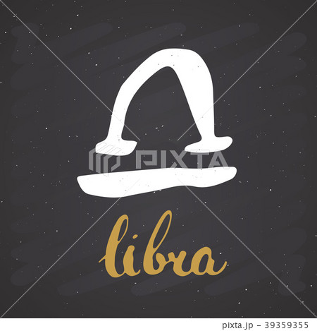 Zodiac sign Libra and lettering. astrology vector 39359355