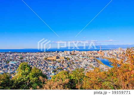 香貫山公園から見た沼津市街の写真素材