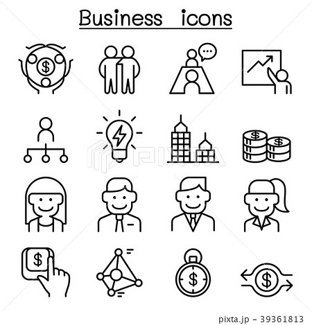 Cat icons set in thin line style - Stock Illustration [62367833] - PIXTA