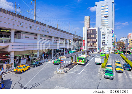 東京 北区 王子駅の駅前風景の写真素材