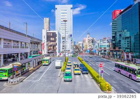 東京 北区 王子駅の駅前風景の写真素材