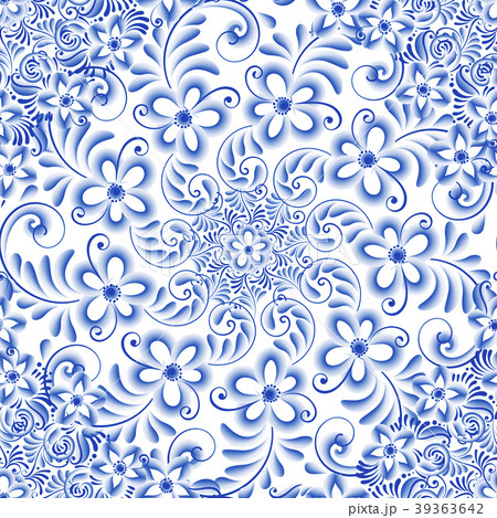 Russian traditional pattern in painting gzhel 39363642