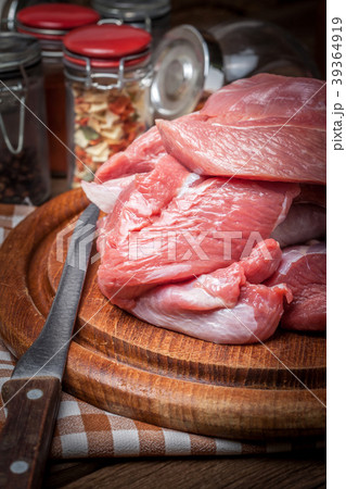 Raw turkey meat. Raw turkey meat. 39364919