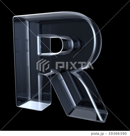 Transparent x-ray letter R. 3D 39366390