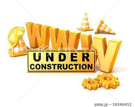 Under construction sign. 3D 39366452