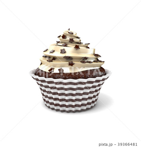 Chocolate cupcake. 3D Chocolate cupcake. 3D 39366481