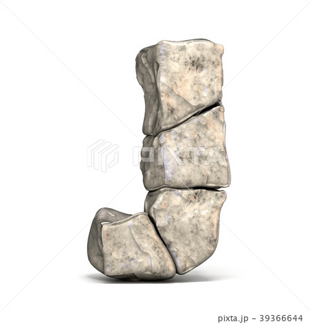 Stone font letter J 3D 39366644