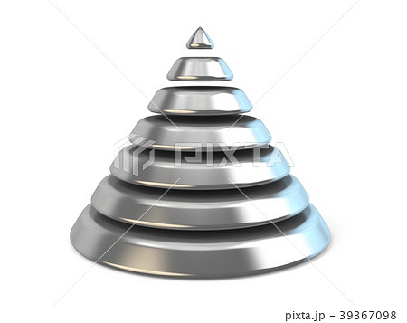 Steel cone with seven levels. 3D Steel cone with seven levels. 3D 39367098
