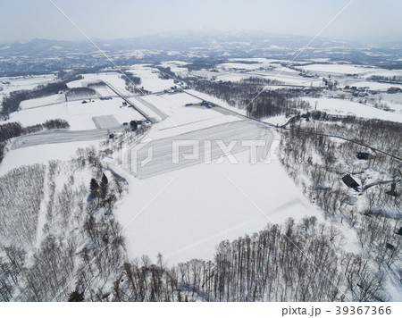 畑に撒いた融雪剤の模様 39367366