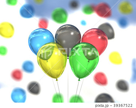 オリンピックイメージ　5つの風船 39367522