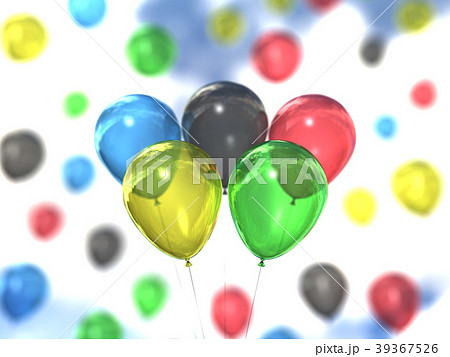 オリンピックイメージ　5つの風船 39367526