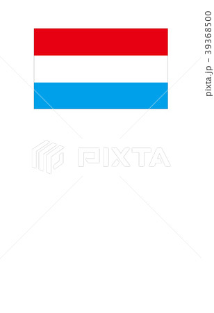 世界の国旗ルクセンブルクのイラスト素材