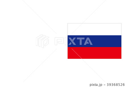 世界の国旗ロシアのイラスト素材