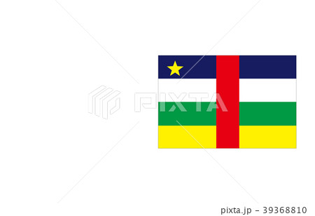 世界の国旗中央アフリカのイラスト素材