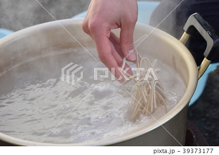 親子　ソバ打ち　体験　イベント　試食　　高尾野町　出水市　鹿児島県 39373177