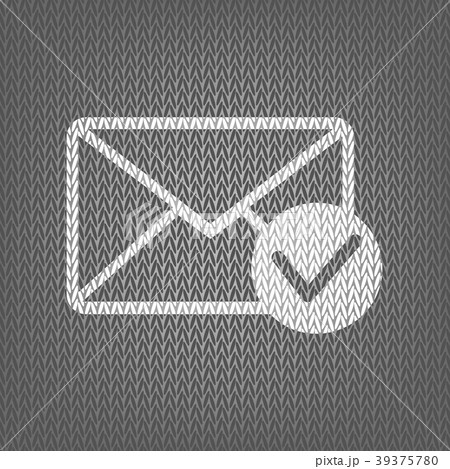 Mail sign illustration with allow mark. Vector Mail sign illustration with allow mark. Vector 39375780