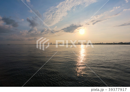 Sunset by the sea in Thailand. Sunset by the sea in Thailand. 39377917