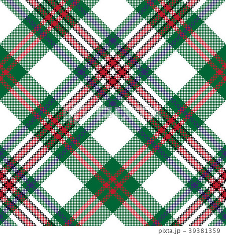 Pixel seamless pattern check tartan fabric texture Pixel seamless pattern check tartan fabric texture 39381359