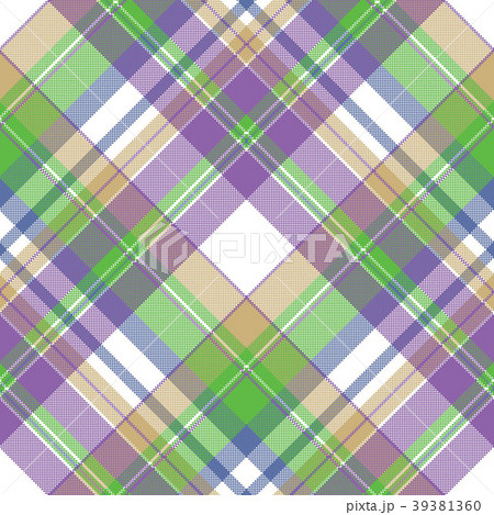 Plaid fabric texture pixel seamless pattern 39381360