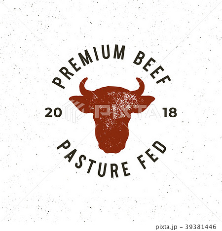 premium fresh beef label. retro styled meat shopのイラスト素材 [39381446] - PIXTA