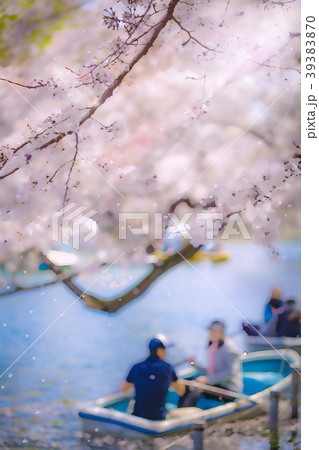 満開の桜とボート 満開の桜とボート 39383870