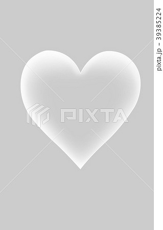 父の日　ハートのメッセージカード　白　背景グレー　モノクロ 39385224