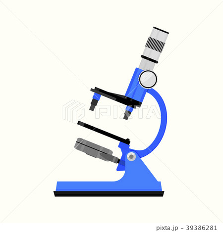 Microscope isolated flat 39386281