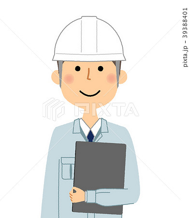 現場監督 クリップボードのイラスト素材