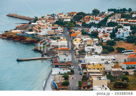 Aerial view of the harbor of Elounda, Crete Aerial view of the harbor of Elounda, Crete 39388568