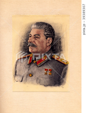 Card with a picture of Stalin artist Karpov, 194 Card with a picture of Stalin artist Karpov, 194 39389307